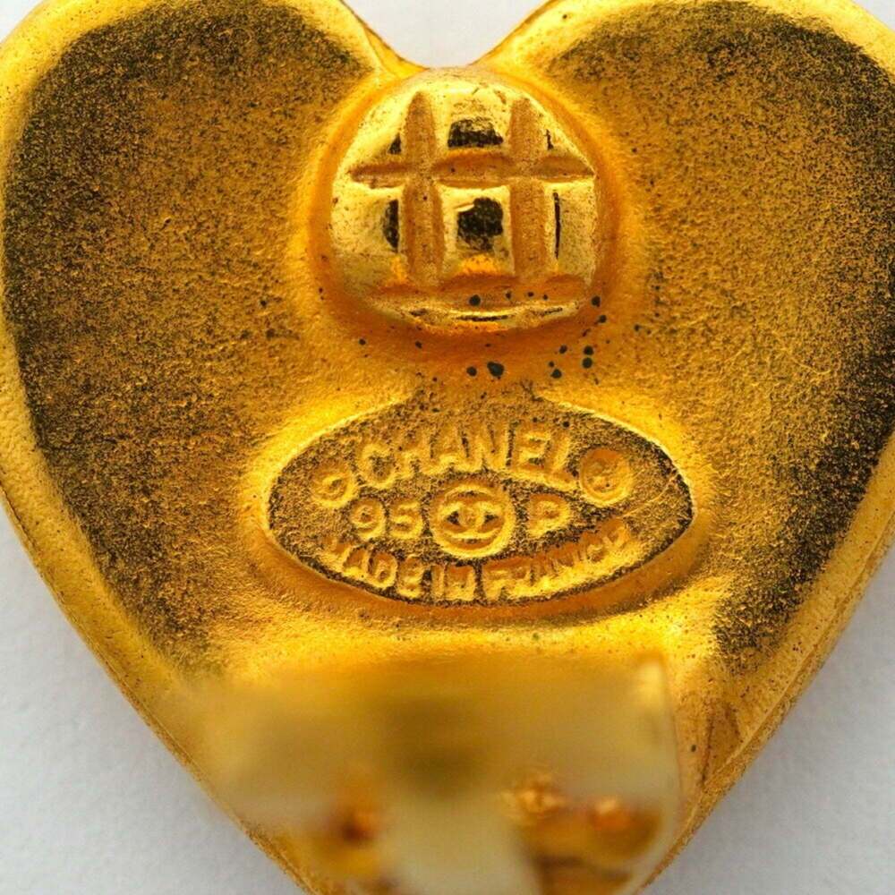 CHANEL Gold Logo Earrings - Picture 4 of 8